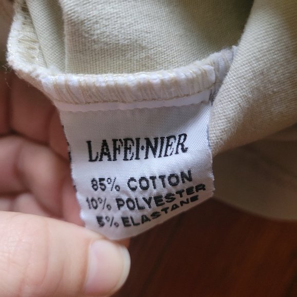 Lafei-Nier Cotton Embellished Shirt, ~Sz Medium - Picture 7 of 8